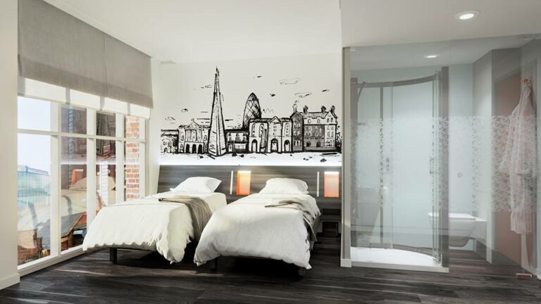 Quarto com janela do hotel easyHotel Birmingham no Reino Unido