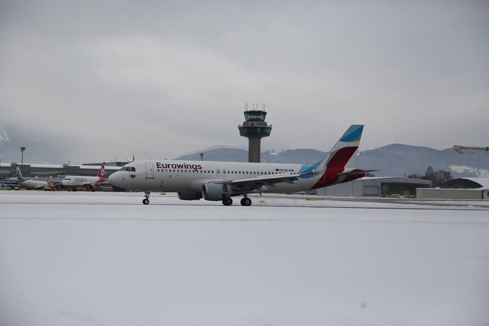 A320 da low cost Eurowings chega à base em Salzburgo da companhia aérea