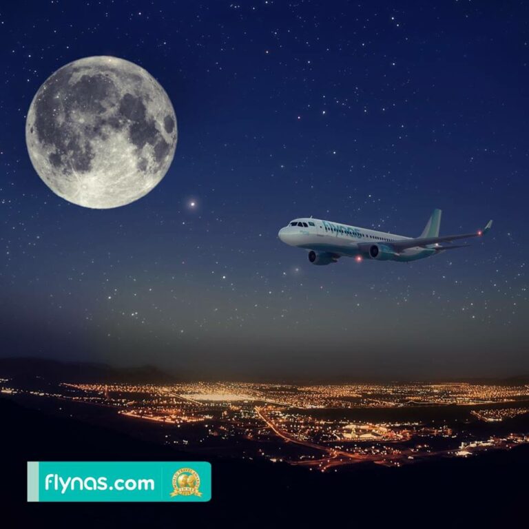 A320ceo da low cost flynas a voar com a Super Lua