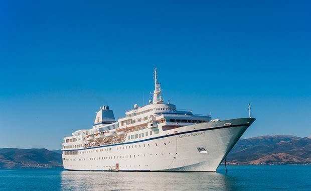 Navio de cruzeiro Aegean Odessey da linha Voyages to Antiquity