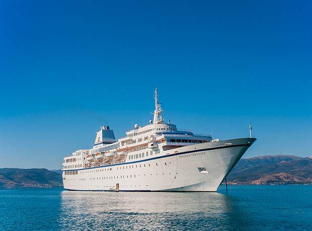 Navio de cruzeiro Aegean Odyssey da linha Voyages to Antiquity