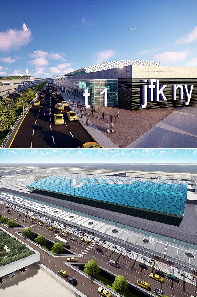 Futuro do aeroporto de Nova Iorque JFK após projecto de 10 mil milhões de dólares