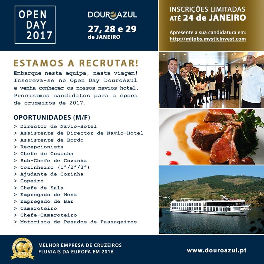 Open Day 2017 da empresa de cruzeiros DouroAzul