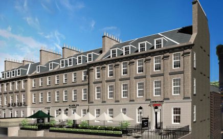 3 Edifícios Georgianos onde está instalado o hotel Courtyard by Marriott Edimburgo