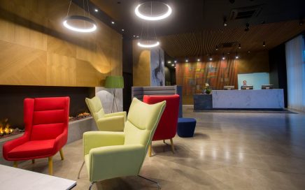 Lobby e Recepção do Hotel Park Inn Valdemara Riga