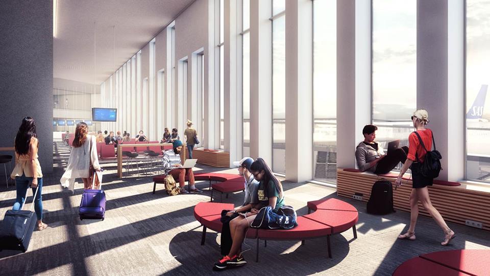 futuro Terminal E do aeroporto de Copenhaga na Dinamarca