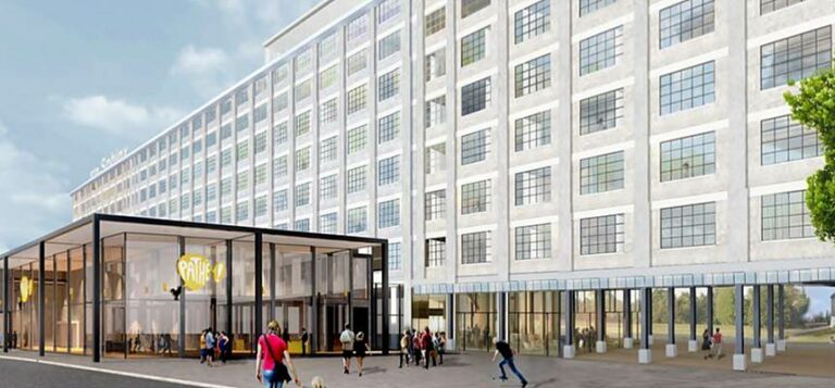 Fachada do hotel The Student Maastricht na Holanda (projecto)