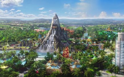 Vulcão no Parque Aquático Volcano Bay da Universal