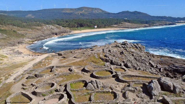 Castro de Baroña na Galiza visto de cima