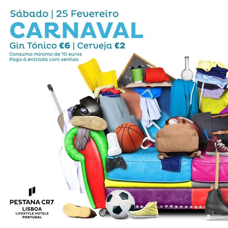 Carnaval no hotel Pestana CR7 em Lisboa a 25 de Fevereiro