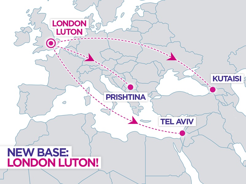 Base em Londres Luton da Companhia Aérea Low Cost Wizz Air