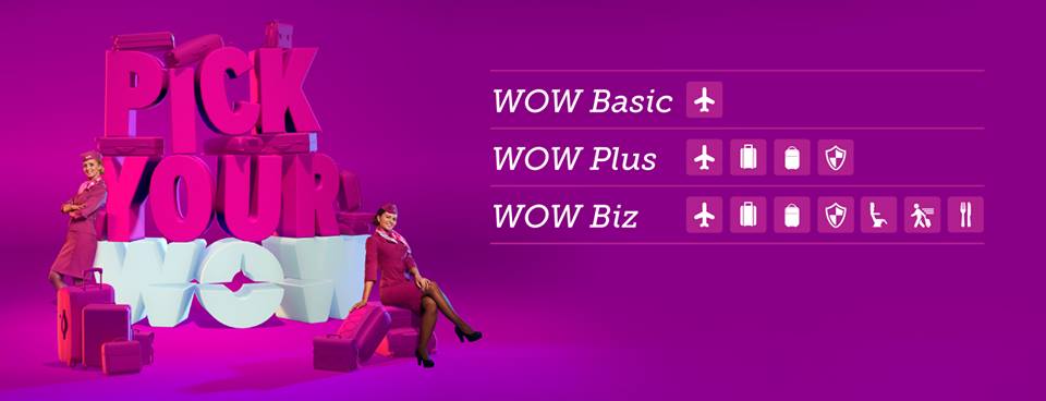 As 3 tarifas da companhia aérea low cost WOW Air