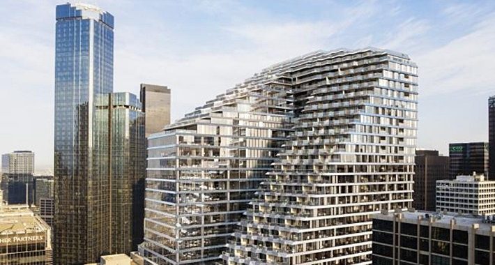 Edifico do hotel W Melbourne na Austrália que vai abrir em 2018