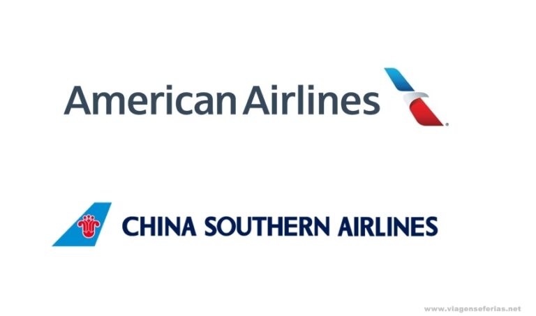 Logos das companhias aéreas China Southern e American Airlines