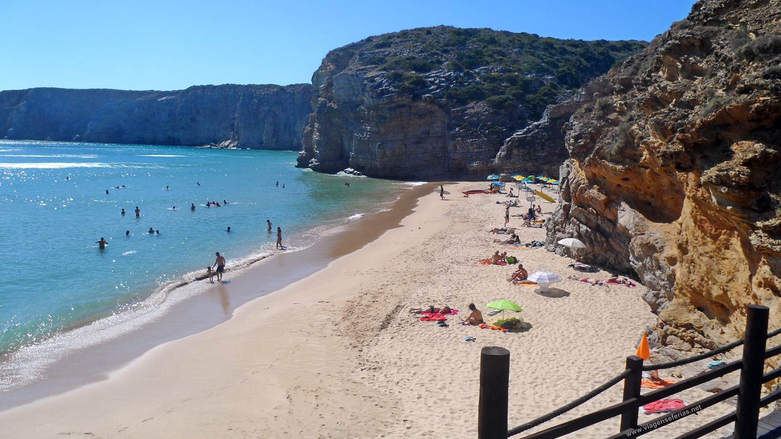 Praia do Beliche na zona de Sagres no Algarve em Portugal