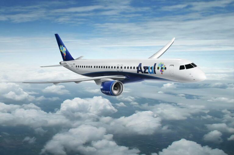 Azul Linhas Aéreas vai estrear mundialmente o Embraer E195-E2