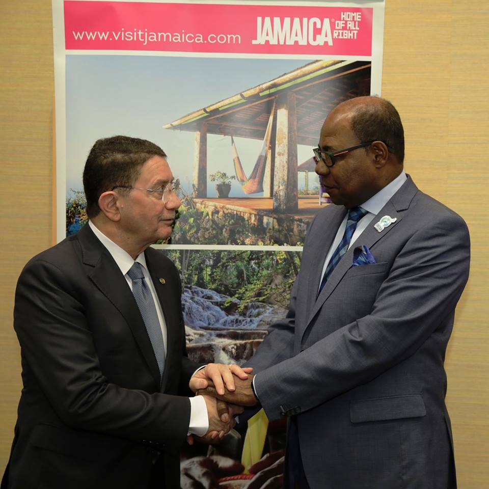 Ministro do Turismo da jamaica com Presidente da OMT das Nações Unidas em Berlim