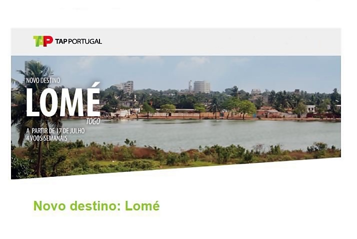 Novo destino Lomé no Togo em África com 4 voos TAP Portugal