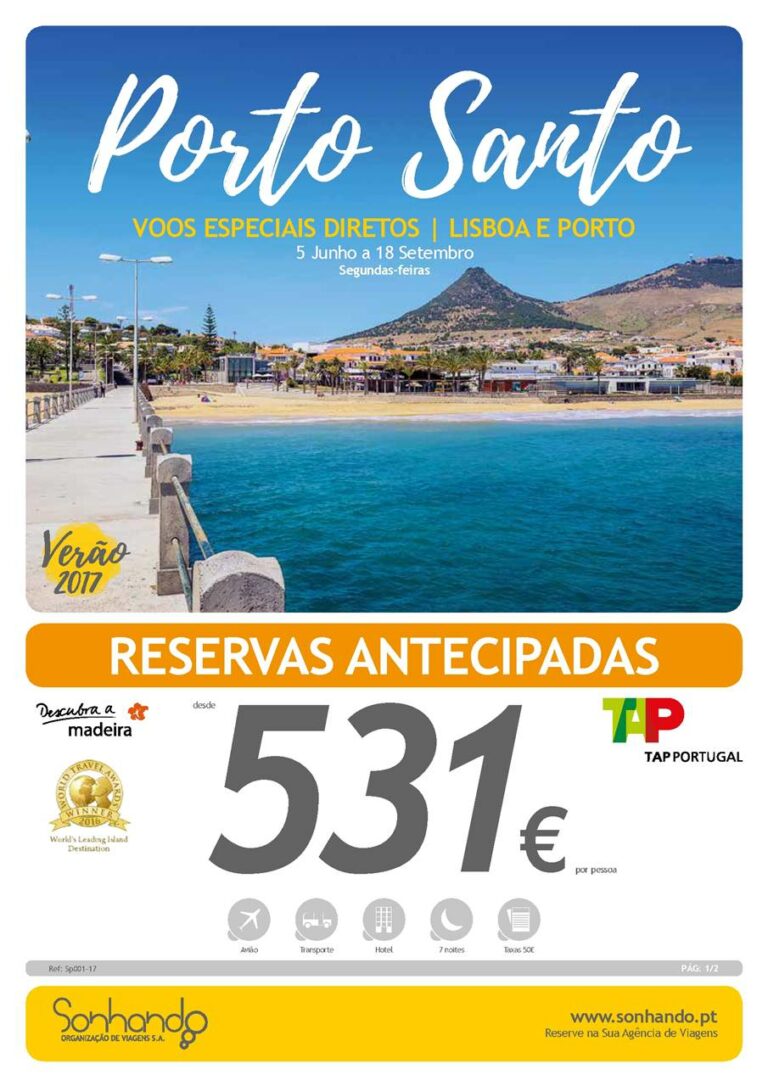 Férias em Porto Santo desde 531€ durante o Verão com voo e estadia de 7 noites
