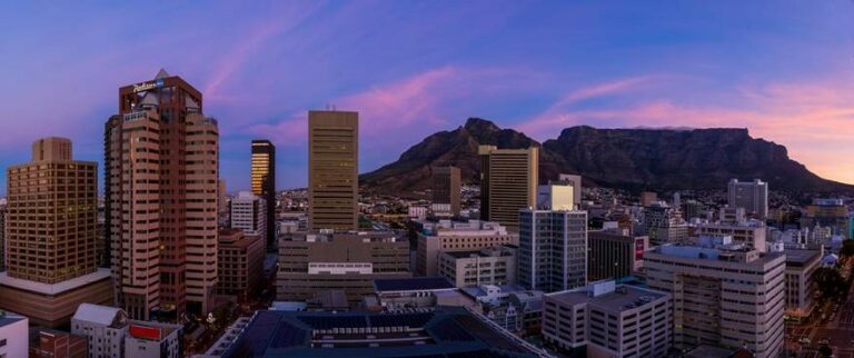 Vista do Radisson Blu Hotel & Residence Cape Town na África do Sul