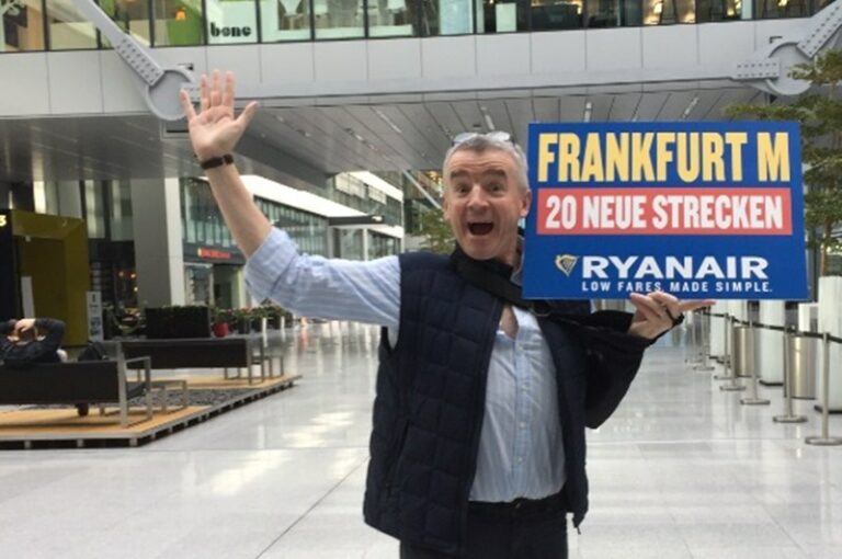 Ryanair com voos diários de Frankfurt para Lisboa e Porto