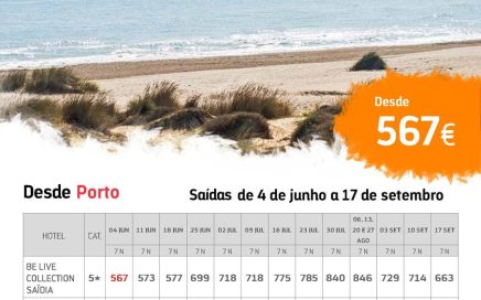 Férias em Saidia desde 567€ em Julho, Julho, Agosto e Setembro