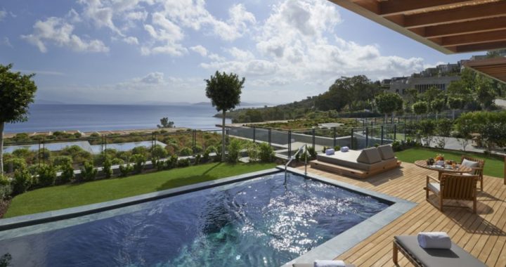 Suite com vista de mar no hotel Mandarin Oriental Bodrum na Turquia