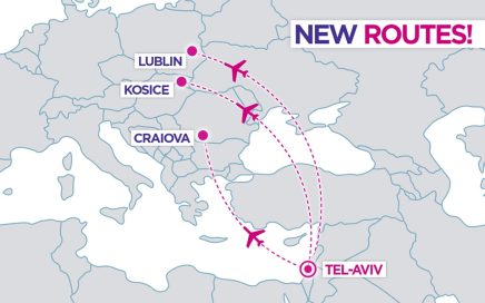 Lublin, Craiova e Kosice são 3 novas rotas da Wizz Air desde Tel Aviv