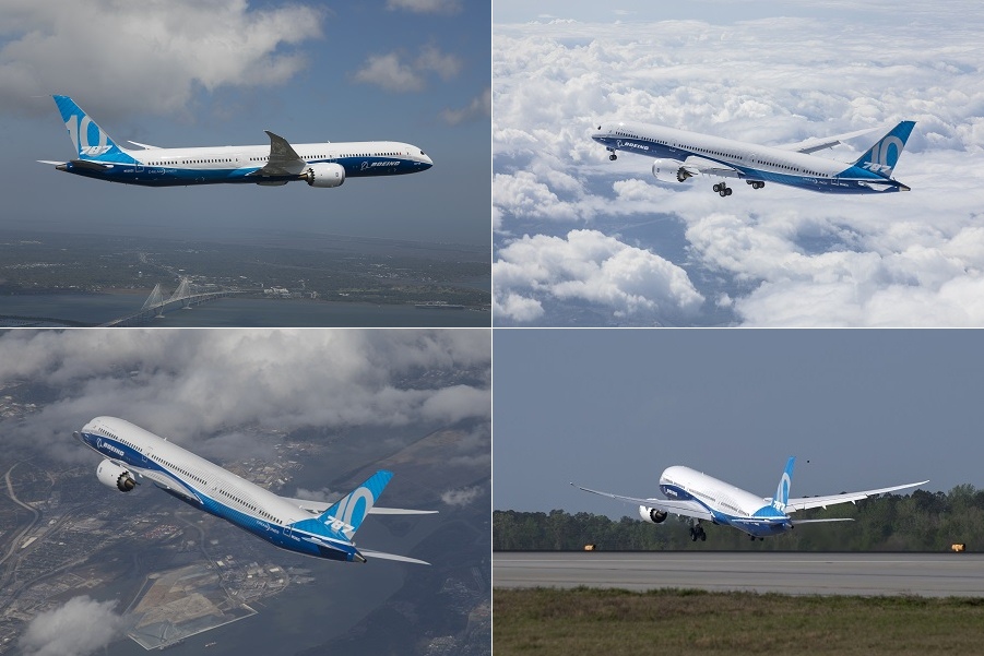 4 fases do voo inaugural de testes do B787-10 Dreamliner