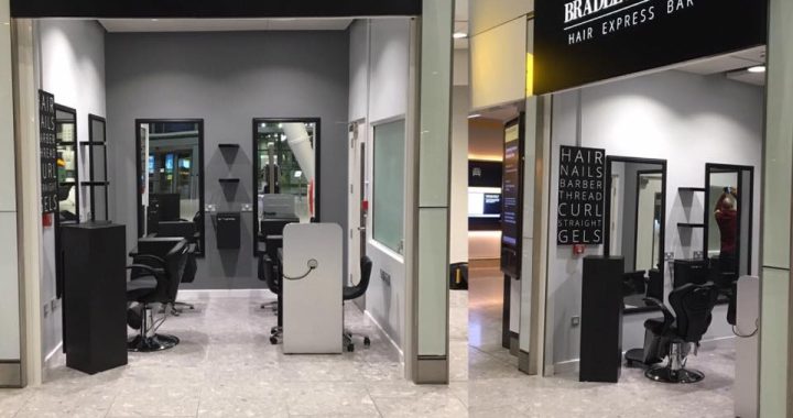 Salão de cabeleireiro Bradley Smith no Terminal 5 do aeroporto Londres Heathrow