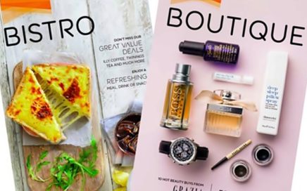 Brochuras do catering e da boutique da low cost easyjet