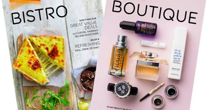 Brochuras do catering e da boutique da low cost easyjet