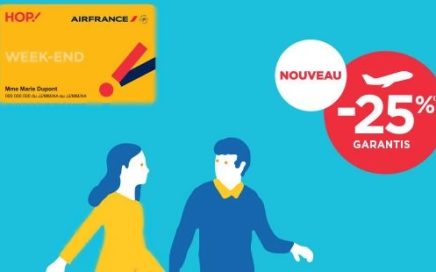 Cartão fim-de-semana da companhia aérea Hop! Air France