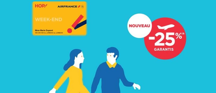 Cartão fim-de-semana da companhia aérea Hop! Air France