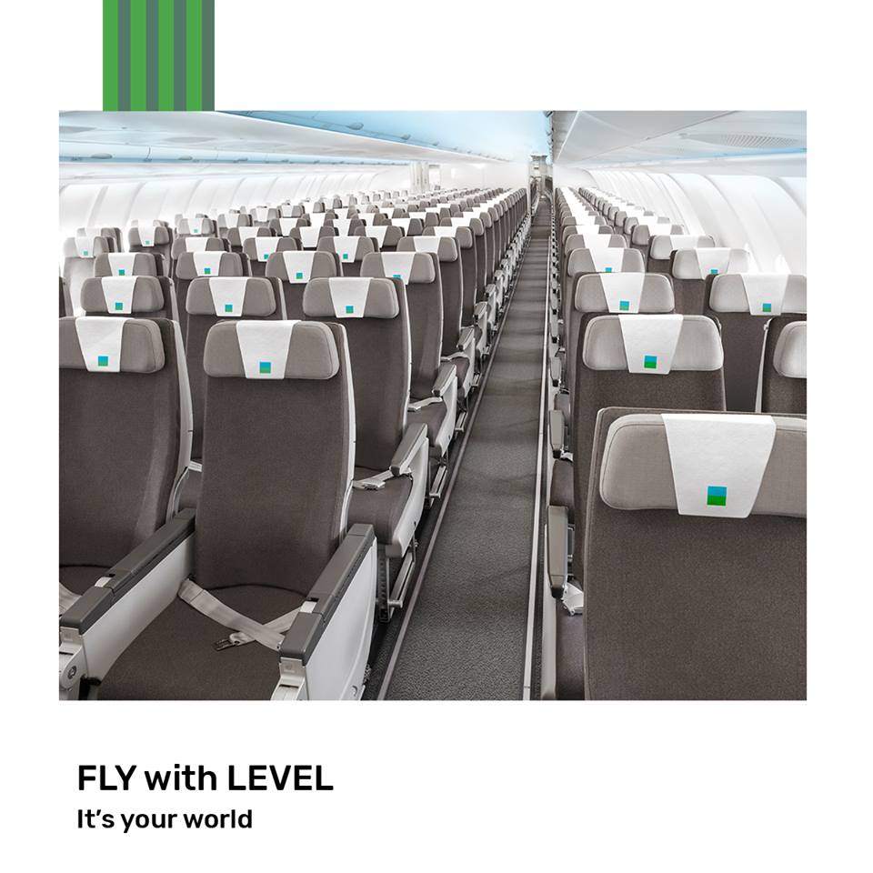 Lugares a bordo de aeronave da Low Cost LEVEL