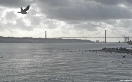 Lisboa no Inverno com vista desde o Terreiro do Paço