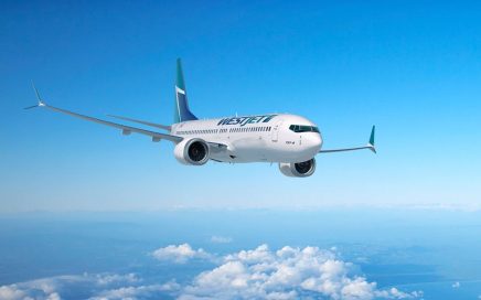 Aeronave B737 MAX da companhia Low Cost WestJet