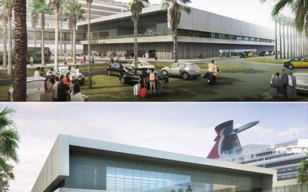 Projecto do Terminal 2 de cruzeiros da Carnival em Barcelona