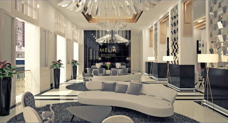 Lobby do futuro hotel Meliá San Carlos em Cinfuegos Cuba