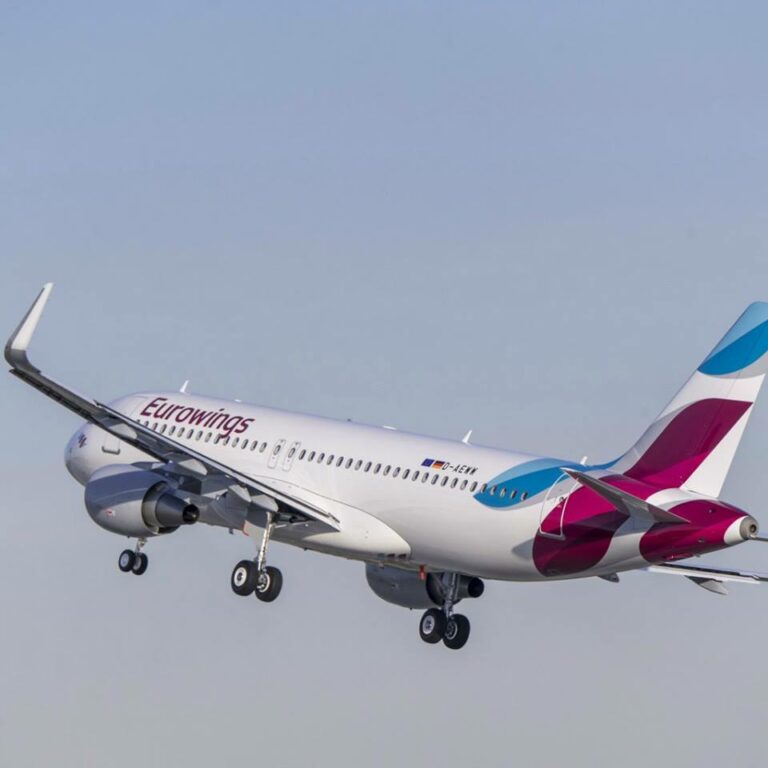 Aeronave da Low Cost Eurowings que vali ligar Lisboa a Munique