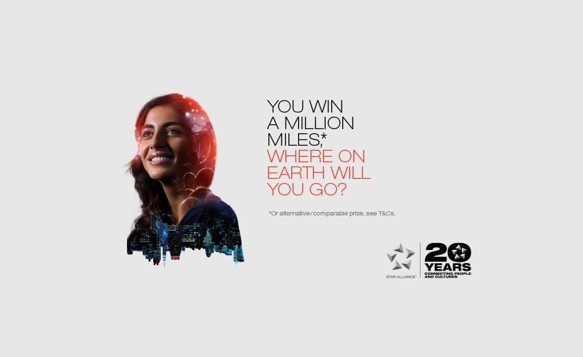 Presentação do Concurso Mileage da Star Alliance que oferece 1 milhão de milhas