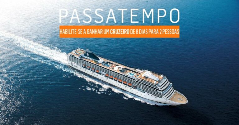 Passatempo para ganhar cruzeiro de 8 noites para 2 pessoa pela Nortravel