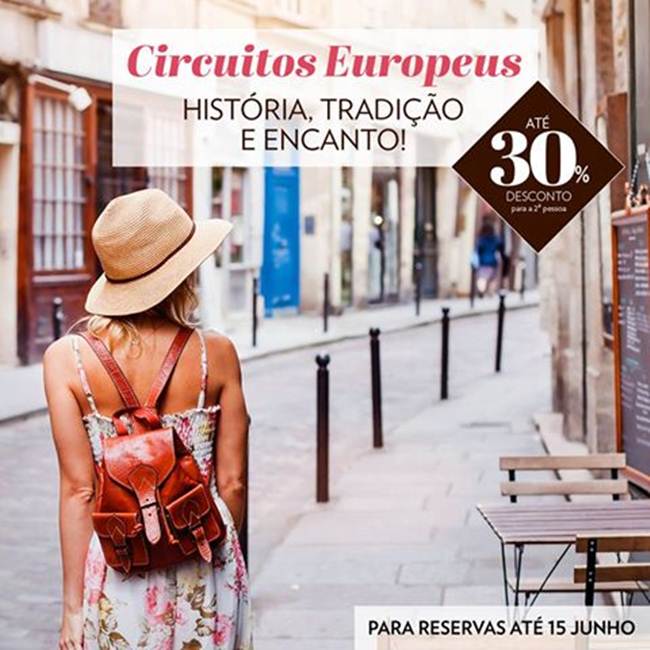 Ultimos dias para reservar circuitos europeus com 30% de desconto na Abreu Viagens