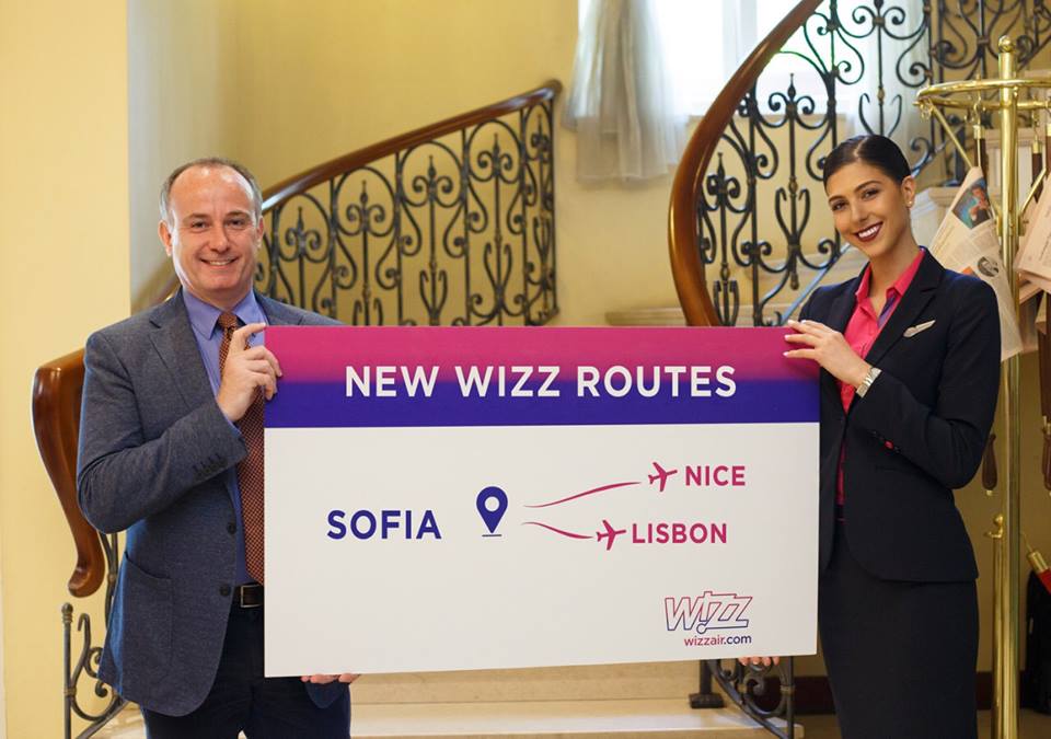 Apresentação das 2 novas rotas da Wizz Air desde Sofia para Lisboa e Nice
