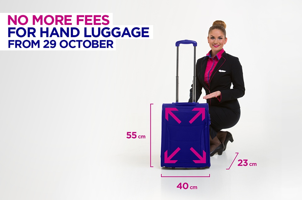 Low cost Wizz Air aumenta em 50 o tamanho da bagagem de mão grátis