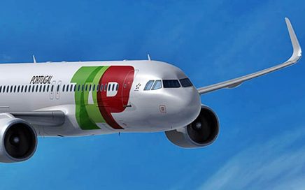 Nariz da aeronave A320neo da TAP Portugal