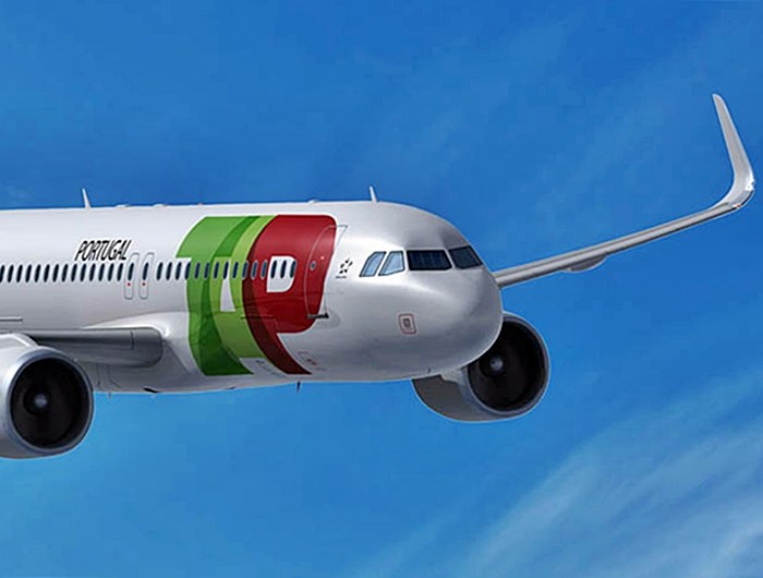Nariz da aeronave A320neo da TAP Portugal