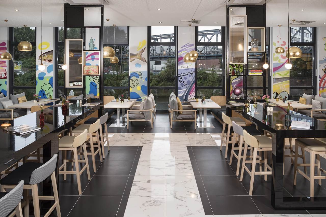 Restaurante Werft do hotel Insside by Meliá Hamburg na Alemanha