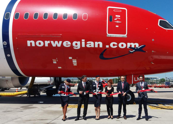Inauguração da rota Barcelona - Miami da low cost Norwegian