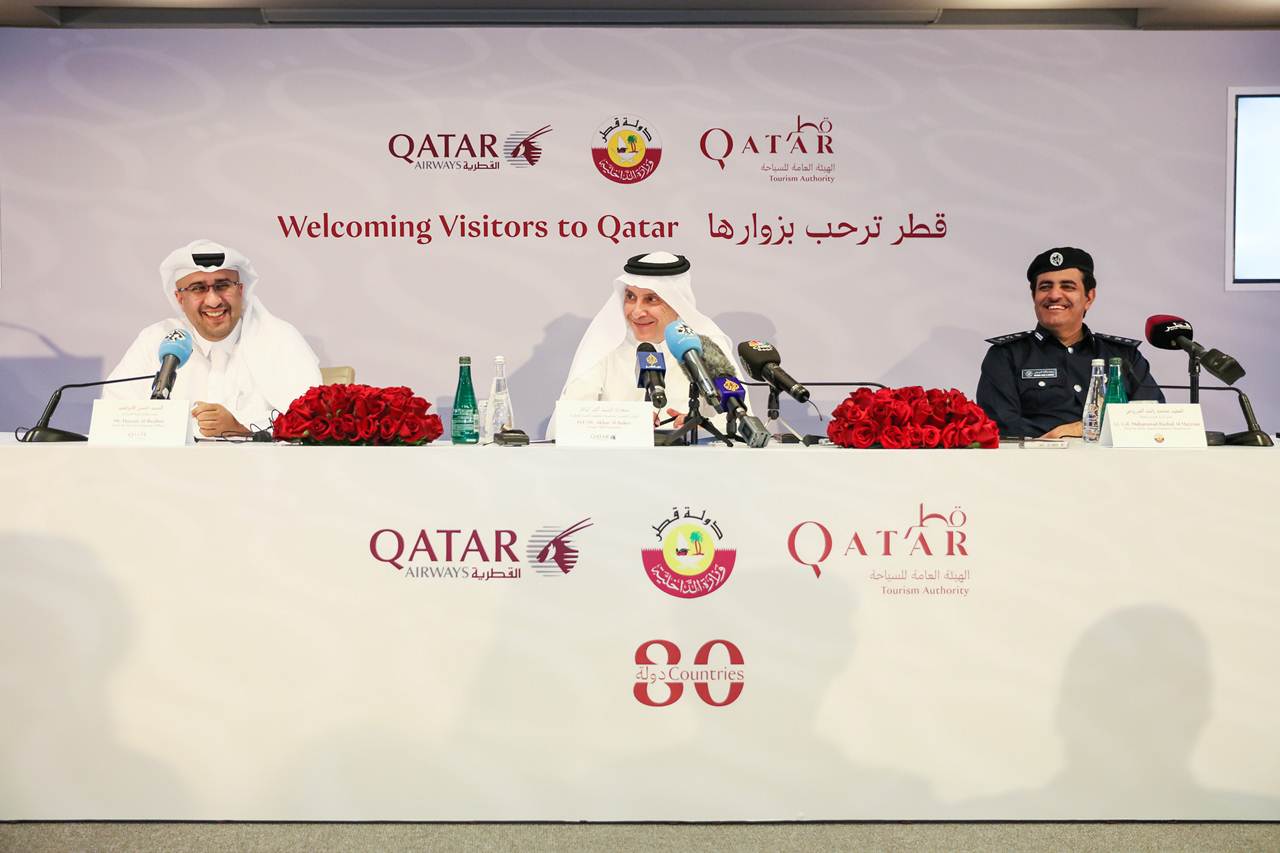 Anúncio dos responsáveis do Qatar pela isenção de visto para 80 países